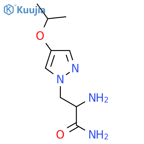 2-amino-3-[4-(propan-2-yloxy)-1H-pyrazol-1-yl]propanamide structure