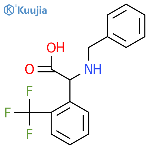 (Benzylamino)[2-(trifluoromethyl)phenyl]acetic acid structure