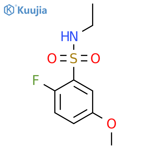 N-ethyl-2-fluoro-5-methoxybenzene-1-sulfonamide structure