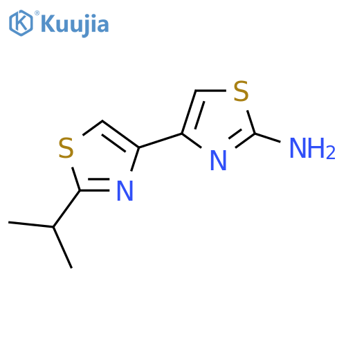 4-[2-(Propan-2-yl)-1,3-thiazol-4-yl]-1,3-thiazol-2-amine structure