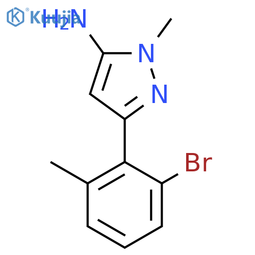 3-(2-bromo-6-methylphenyl)-1-methyl-1H-pyrazol-5-amine structure