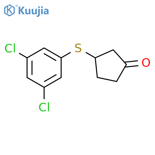 Cyclopentanone, 3-[(3,5-dichlorophenyl)thio]- structure