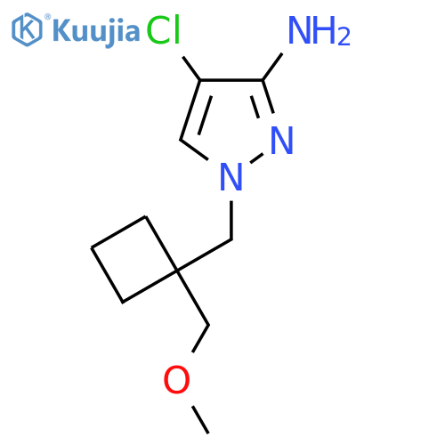 4-chloro-1-{[1-(methoxymethyl)cyclobutyl]methyl}-1H-pyrazol-3-amine structure
