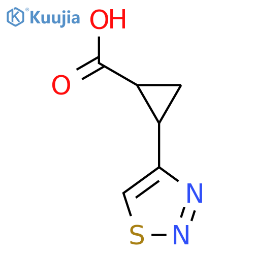 2-(1,2,3-Thiadiazol-4-yl)cyclopropane-1-carboxylic acid structure