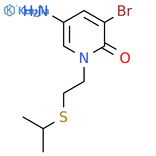 5-Amino-3-bromo-1-[2-(propan-2-ylsulfanyl)ethyl]-1,2-dihydropyridin-2-one structure