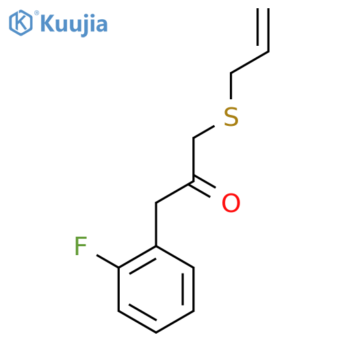 1-(2-Fluorophenyl)-3-prop-2-enylsulfanylpropan-2-one structure