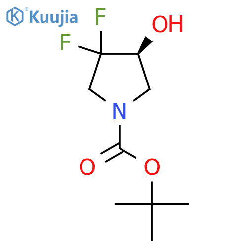 tert-butyl (4S)-3,3-difluoro-4-hydroxy-pyrrolidine-1-carboxylate structure