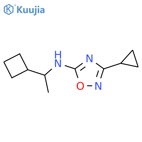 N-(1-cyclobutylethyl)-3-cyclopropyl-1,2,4-oxadiazol-5-amine structure