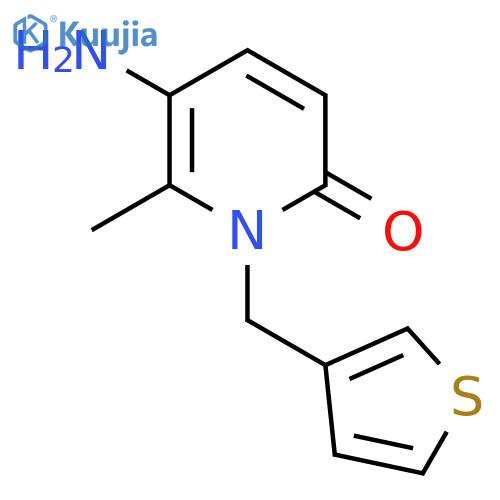 5-Amino-6-methyl-1-[(thiophen-3-yl)methyl]-1,2-dihydropyridin-2-one structure