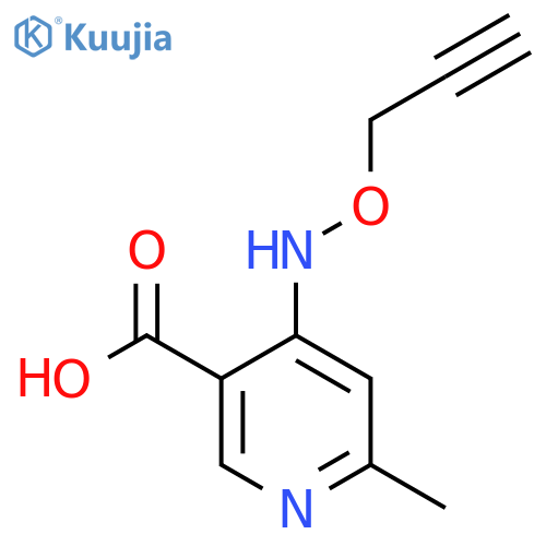 6-Methyl-4-[(prop-2-yn-1-yloxy)amino]pyridine-3-carboxylic acid structure