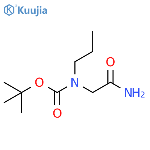 Carbamic acid, N-(2-amino-2-oxoethyl)-N-propyl-, 1,1-dimethylethyl ester structure