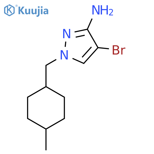 4-bromo-1-[(4-methylcyclohexyl)methyl]-1H-pyrazol-3-amine structure