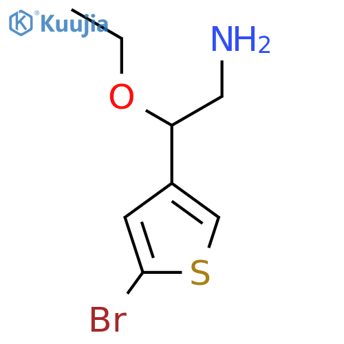 2-(5-bromothiophen-3-yl)-2-ethoxyethan-1-amine structure