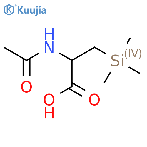 2-acetamido-3-(trimethylsilyl)propanoic acid structure