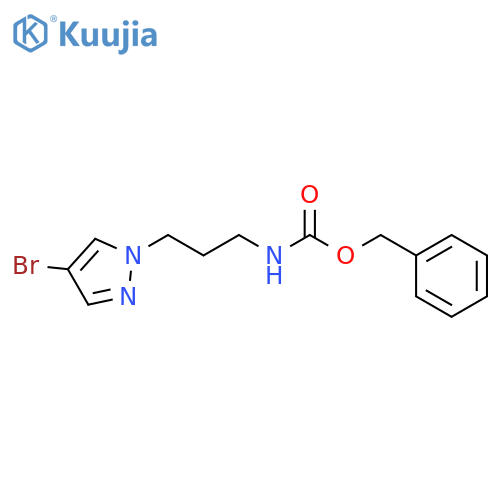 benzyl N-[3-(4-bromo-1H-pyrazol-1-yl)propyl]carbamate structure