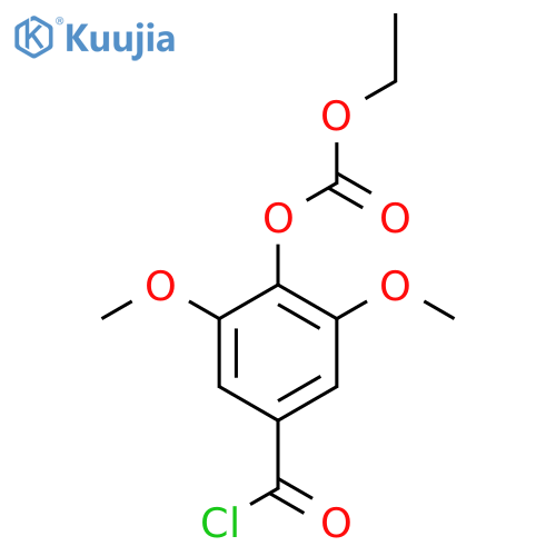 4-(Chlorocarbonyl)-2,6-dimethoxyphenyl ethyl carbonate structure