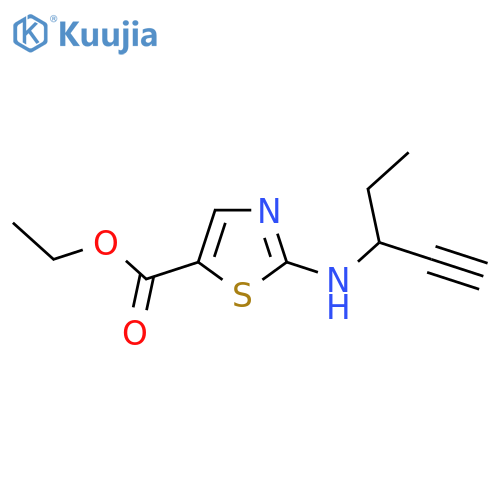 Ethyl 2-[(pent-1-yn-3-yl)amino]-1,3-thiazole-5-carboxylate structure