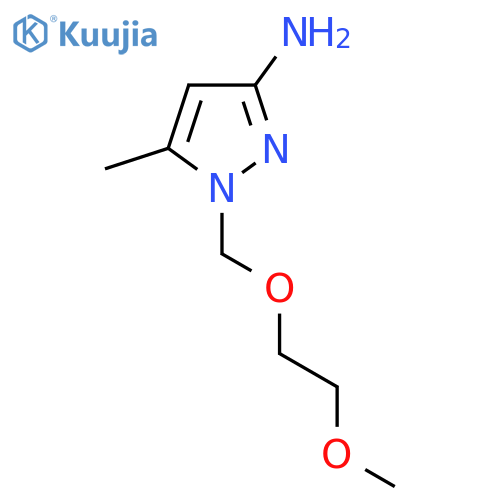 1-[(2-methoxyethoxy)methyl]-5-methyl-1H-pyrazol-3-amine structure