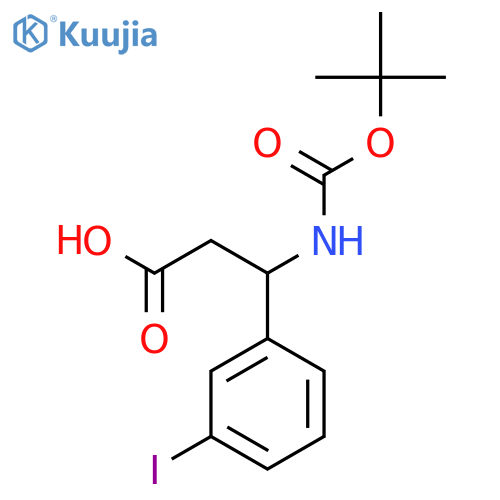 3-{[(Tert-butoxy)carbonyl]amino}-3-(3-iodophenyl)propanoic acid structure