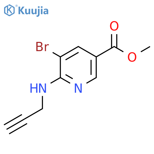 Methyl 5-bromo-6-[(prop-2-yn-1-yl)amino]pyridine-3-carboxylate structure