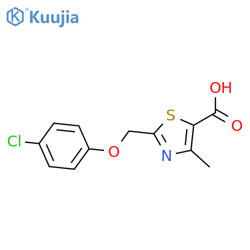 2-(4-Chlorophenoxymethyl)-4-methyl-1,3-thiazole-5-carboxylic Acid structure