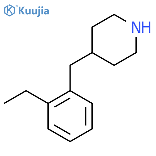 4-[(2-Ethylphenyl)methyl]piperidine structure
