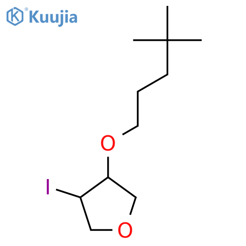 3-[(4,4-Dimethylpentyl)oxy]-4-iodooxolane structure