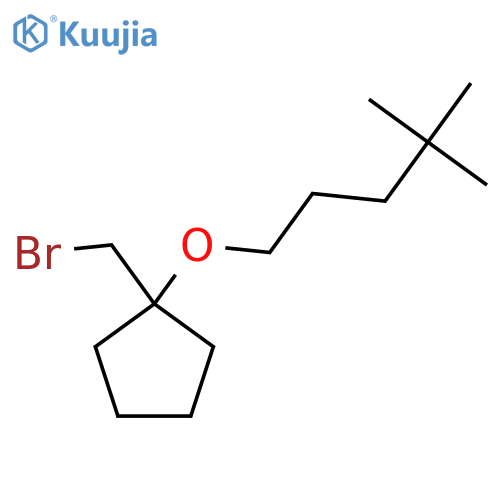 1-(bromomethyl)-1-(4,4-dimethylpentyl)oxycyclopentane structure