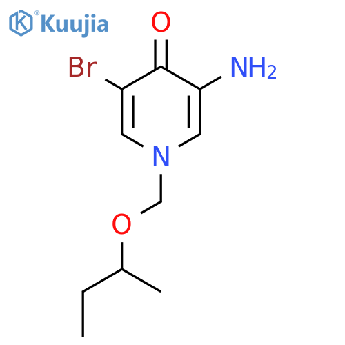 3-Amino-5-bromo-1-[(butan-2-yloxy)methyl]-1,4-dihydropyridin-4-one structure