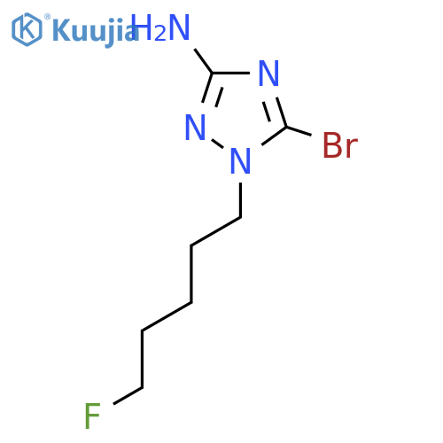 5-bromo-1-(5-fluoropentyl)-1H-1,2,4-triazol-3-amine structure