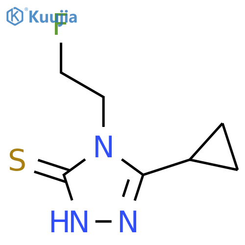 5-Cyclopropyl-4-(2-fluoroethyl)-4H-1,2,4-triazole-3-thiol structure