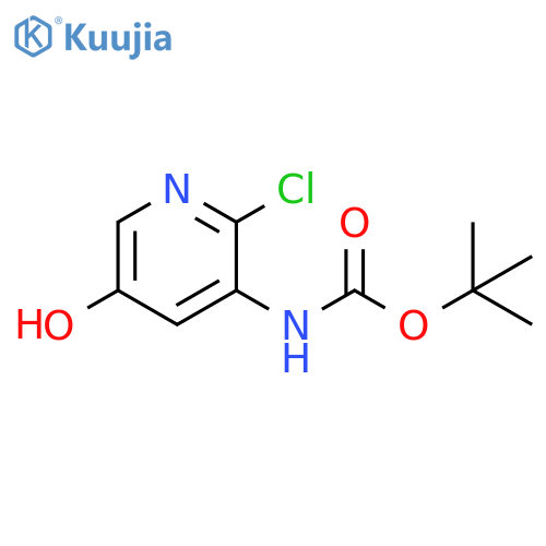tert-butyl N-(2-chloro-5-hydroxypyridin-3-yl)carbamate structure