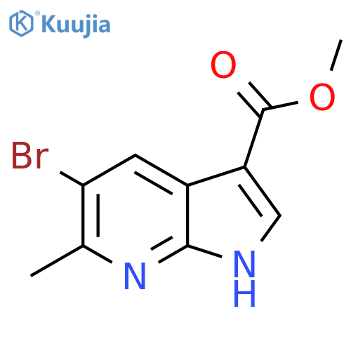 Methyl 5-bromo-6-methyl-1H-pyrrolo[2,3-b]pyridine-3-carboxylate structure