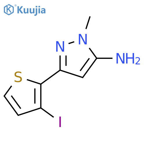 3-(3-iodothiophen-2-yl)-1-methyl-1H-pyrazol-5-amine structure