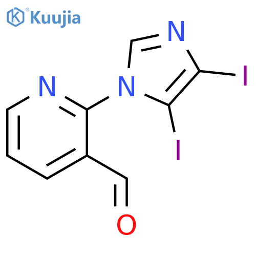 2-(4,5-diiodo-1H-imidazol-1-yl)pyridine-3-carbaldehyde structure
