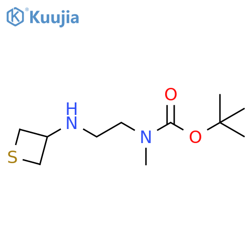 tert-butyl N-methyl-N-{2-[(thietan-3-yl)amino]ethyl}carbamate structure