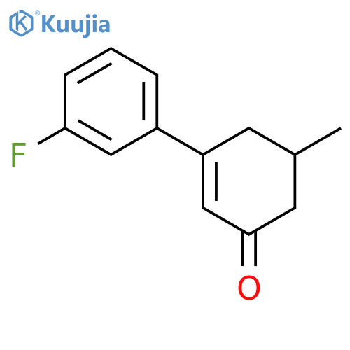 2-Cyclohexen-1-one, 3-(3-fluorophenyl)-5-methyl- structure