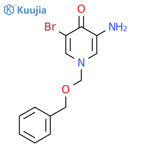3-Amino-1-[(benzyloxy)methyl]-5-bromo-1,4-dihydropyridin-4-one structure