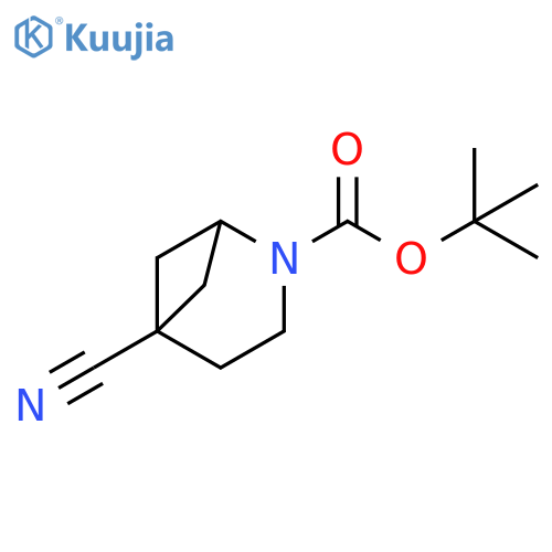 2-Azabicyclo[3.1.1]heptane-2-carboxylic acid, 5-cyano-, 1,1-dimethylethyl ester structure
