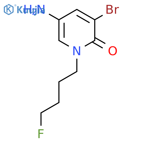 5-Amino-3-bromo-1-(4-fluorobutyl)-1,2-dihydropyridin-2-one structure