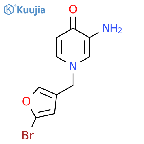 3-Amino-1-[(5-bromofuran-3-yl)methyl]-1,4-dihydropyridin-4-one structure