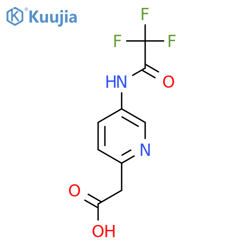 2-[5-(Trifluoroacetamido)pyridin-2-yl]acetic acid structure