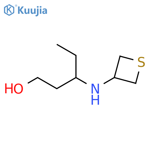 3-[(thietan-3-yl)amino]pentan-1-ol structure