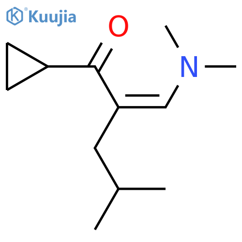 1-cyclopropyl-2-(dimethylamino)methylidene-4-methylpentan-1-one structure