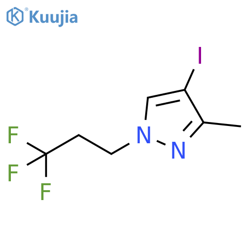 4-iodo-3-methyl-1-(3,3,3-trifluoropropyl)-1H-pyrazole structure