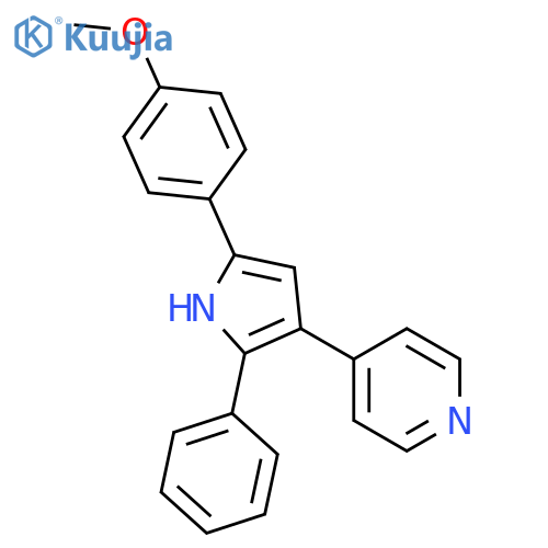 Pyridine, 4-[5-(4-methoxyphenyl)-2-phenyl-1H-pyrrol-3-yl]- structure