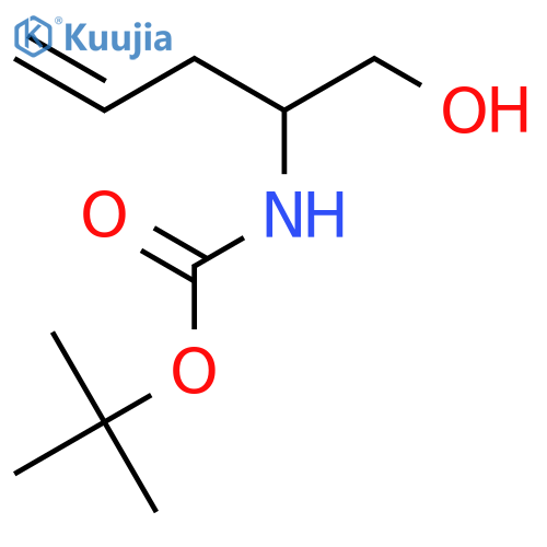 tert-butyl N-(2R)-1-hydroxypent-4-en-2-ylcarbamate structure