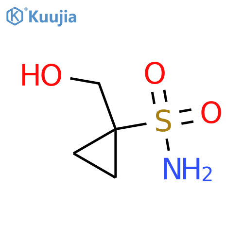 1-(Hydroxymethyl)cyclopropane-1-sulfonamide structure