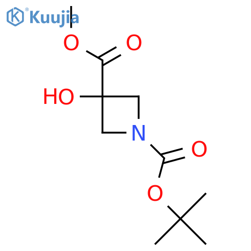 1-Tert-butyl 3-methyl 3-hydroxyazetidine-1,3-dicarboxylate structure