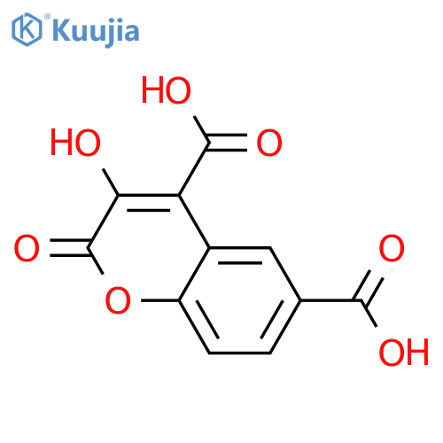 3-Hydroxy-2-oxo-2H-1-benzopyran-4,6-dicarboxylic acid structure